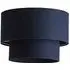 Jodie 2 Tier Ceiling Drum Lamp Shade - Blue, Linen