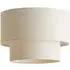 Jodie 2 Tier Ceiling Drum Lamp Shade - Cream, Linen
