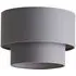 Jodie 2 Tier Ceiling Drum Lamp Shade - Grey, Linen