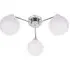 Jonah 3 Arm Globe Flush LED Ceiling Light - Brushed Silver