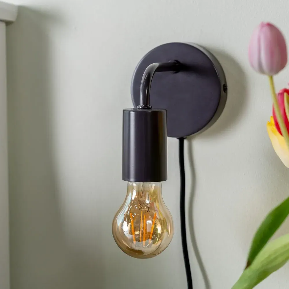 Jordy Plug-in LED Wall Light 2 Pack - Grey