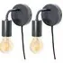Jordy Plug-in LED Wall Light 2 Pack - Grey