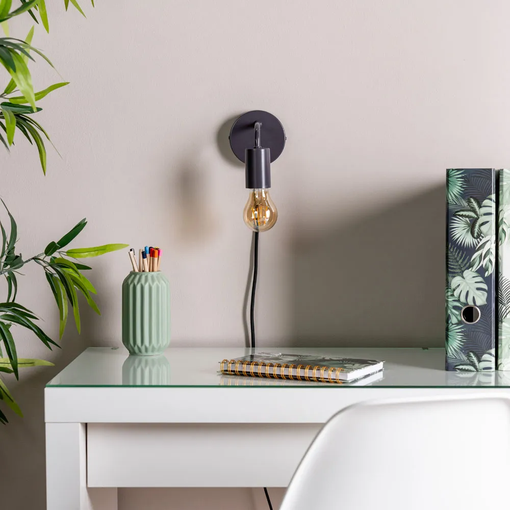 Jordy Plug-in LED Wall Light - Grey