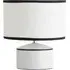 Julia Ceramic Table Lamp with Linen Shade - White