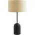 Kaiden Dome Table Lamp with Drum Shade - Black