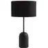 Kaiden Dome Table Lamp with Drum Shade - Black