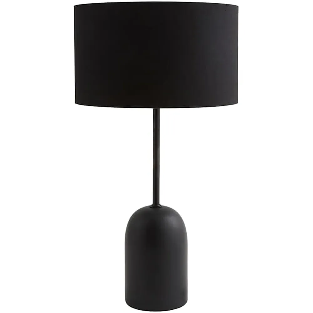 Kaiden Dome Table Lamp with Drum Shade - Black image