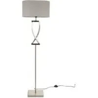 Katniss Crossover LED Floor Lamp - Silver, Metal