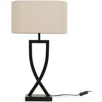 Katniss Crossover LED Table Lamp - Black, Metal