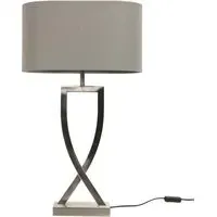 Katniss Crossover LED Table Lamp - Silver, Metal