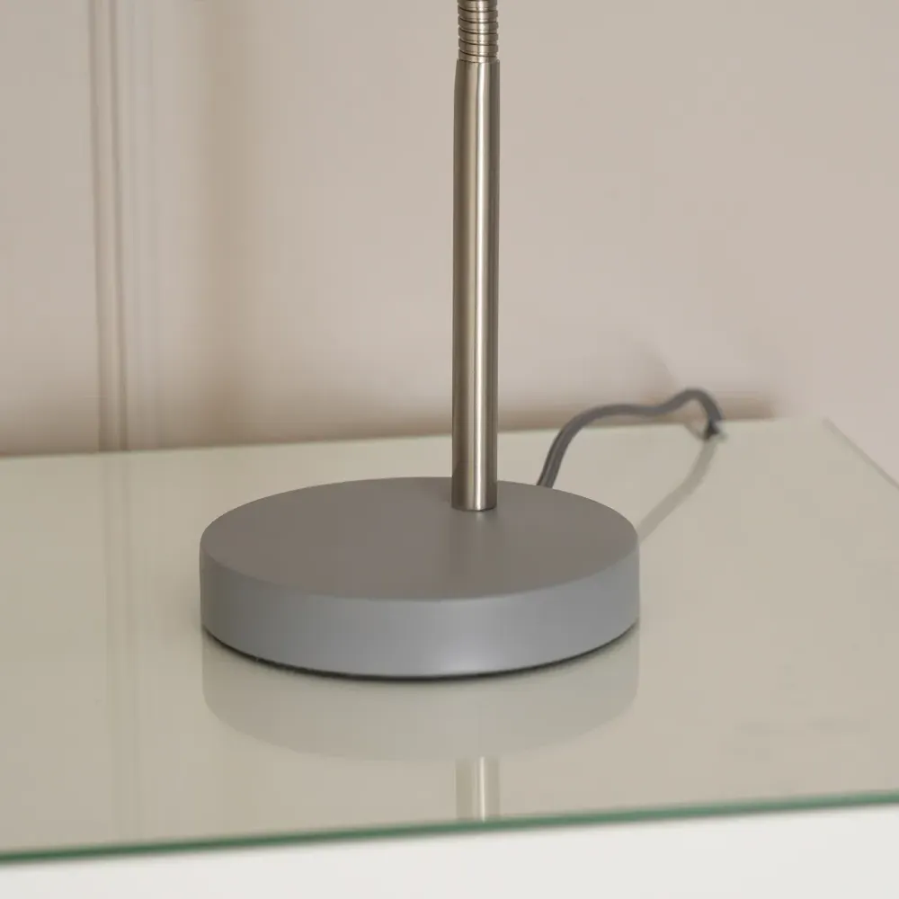 Keela Adjustable LED Desk Lamp - Grey, Metal