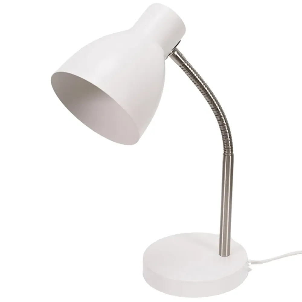 Keela Adjustable LED Desk Lamp - White, Metal