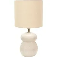 Kendal Drum Shade LED Table Lamp - Beige, Ceramic