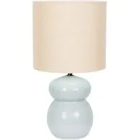 Kendal Drum Shade LED Table Lamp - Blue, Ceramic