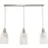 Kira 3 Drop Bar Ceiling Pendant Light - Brushed Chrome, Glass