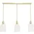 Kira 3 Drop Bar Ceiling Pendant Light - Brushed Gold, Glass