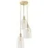 Kira 3 Drop Cluster Ceiling Pendant Light - Brushed Gold, Glass
