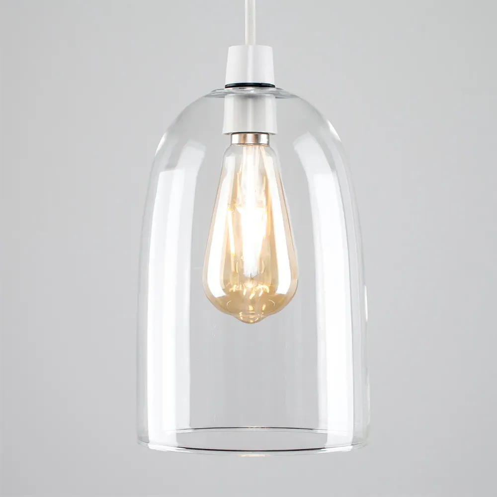Kira Dome Ceiling Pendant Shade - Silver, Glass
