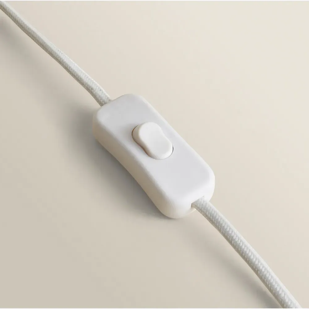 Kiran Raffia Shade Ceramic Stone Bubble LED Table Lamp - Cream