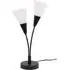 Kristina 2 Way Uplighter LED Table Lamp - Black, Frosted White