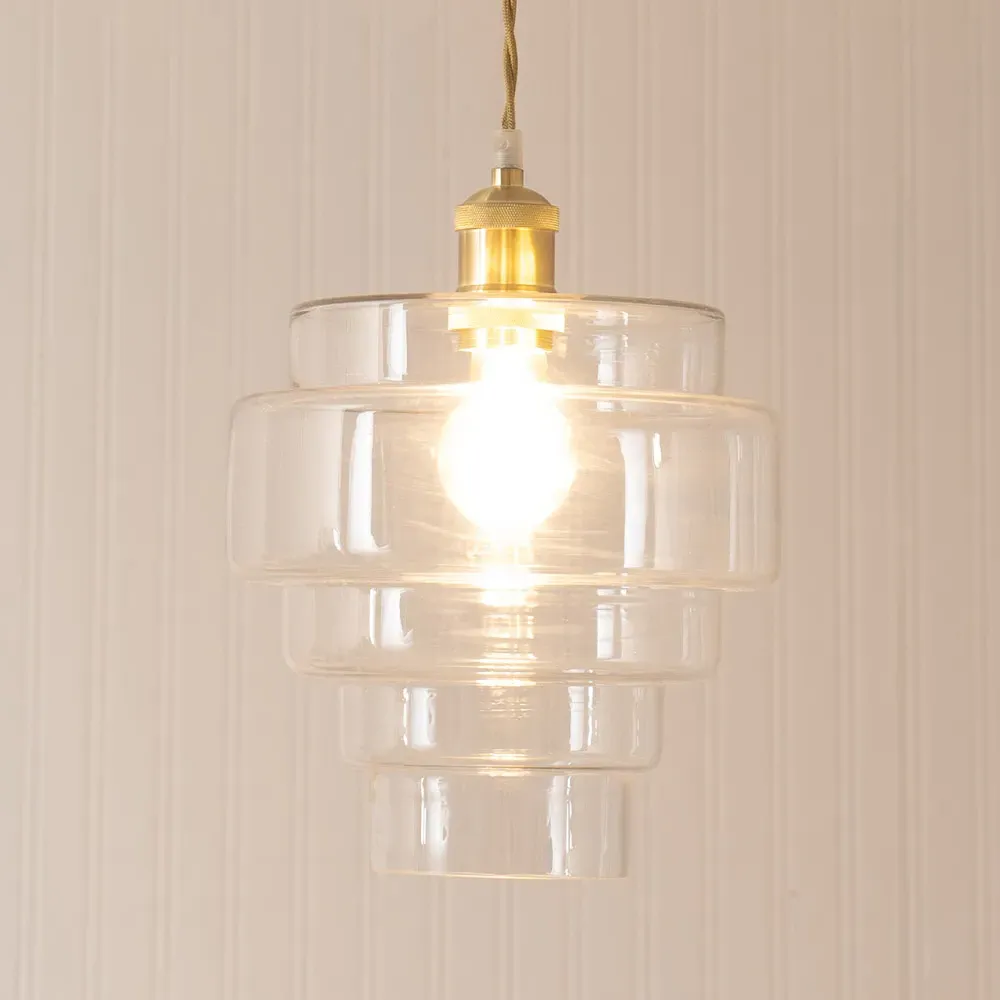 Lane 5 Tier Ceiling Pendant Lamp Shade - Clear Glass