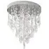 Lara Flush Chandelier LED Ceiling Light - Chrome, Acrylic