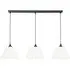 Lauren 3 Drop Bar Ceiling Pendant Light - Black, White