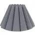 Lauren Pleated Scallop Lamp Shade - Grey, Linen-Look