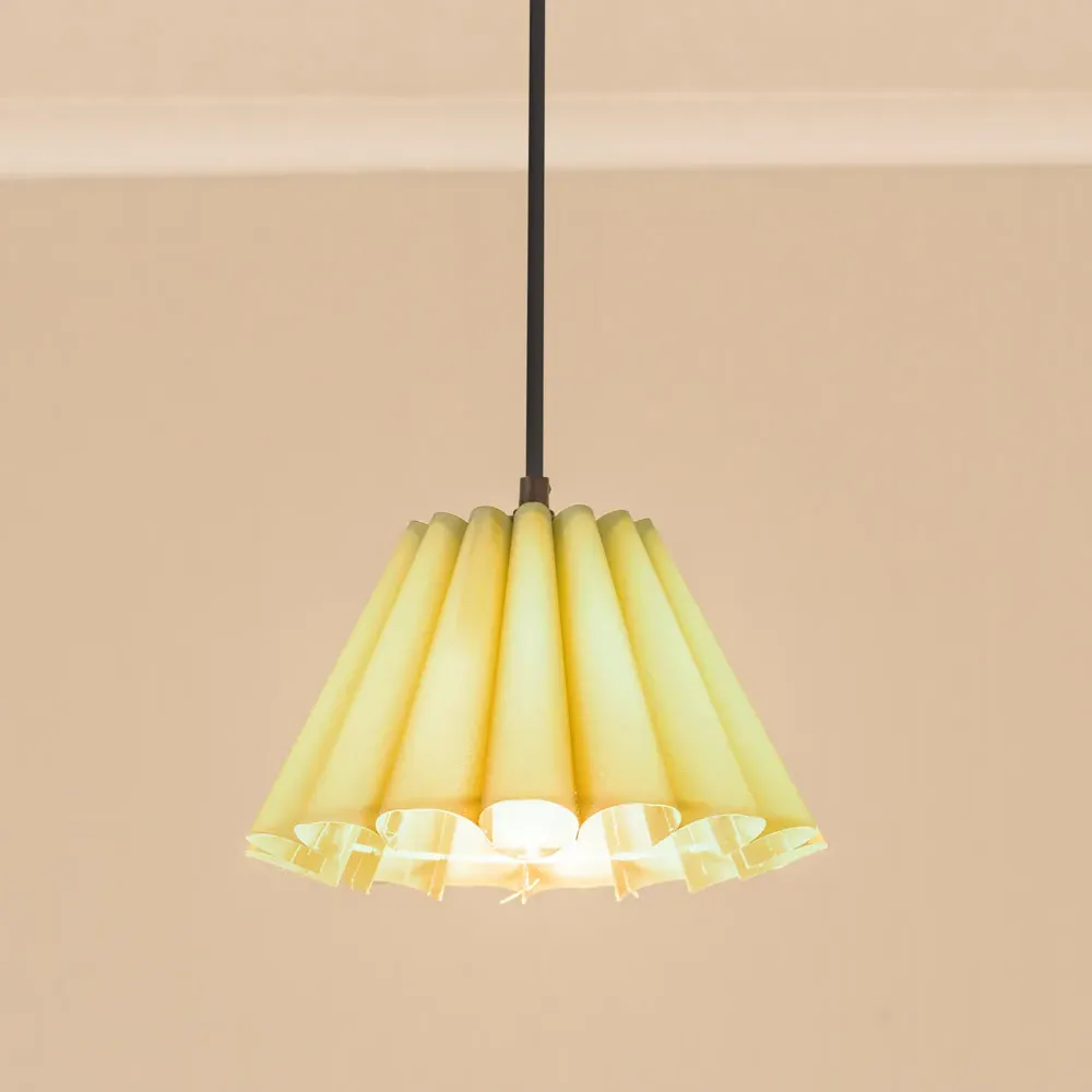 Lauren Pleated Scallop Lamp Shade - Sage Green, Linen-Look