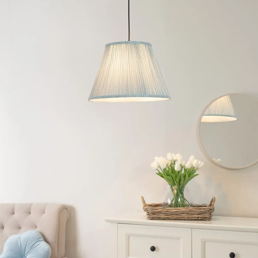 Laurenne Large Lamp Shade - Blue, Fabric