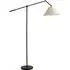 Layla Adjustable Floor Lamp with Linen Shade - Black