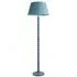 Leaf Pleated Shade Bobbin LED Floor Lamp - Blue