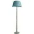 Leaf Pleated Shade Bobbin LED Floor Lamp - Green