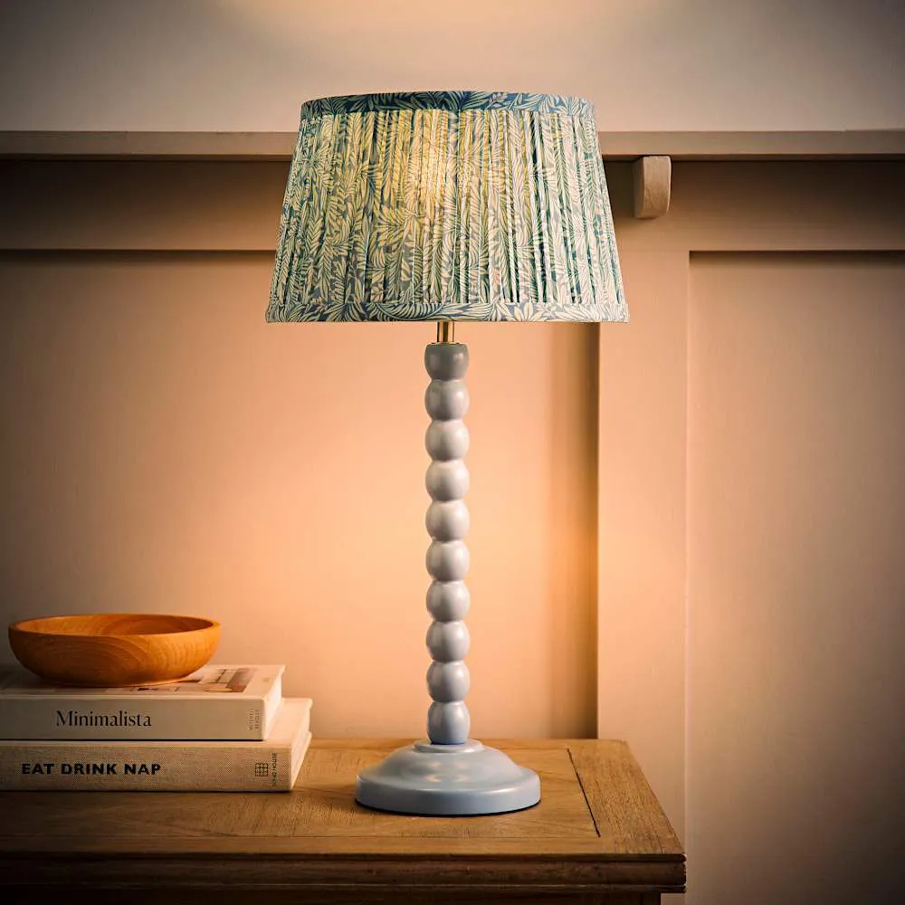 Leaf Pleated Shade Bobbin LED Table Lamp - Blue