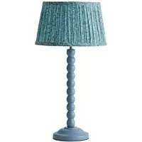 Leaf Pleated Shade Bobbin LED Table Lamp - Blue