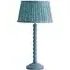 Leaf Pleated Shade Bobbin LED Table Lamp - Blue
