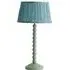 Leaf Pleated Shade Bobbin LED Table Lamp - Green