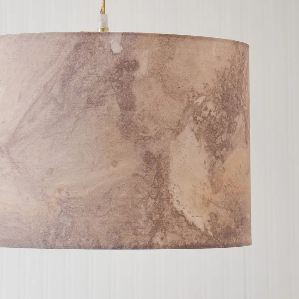 Leanne Drum Ceiling Pendant Lamp Shade - Multi, Fabric