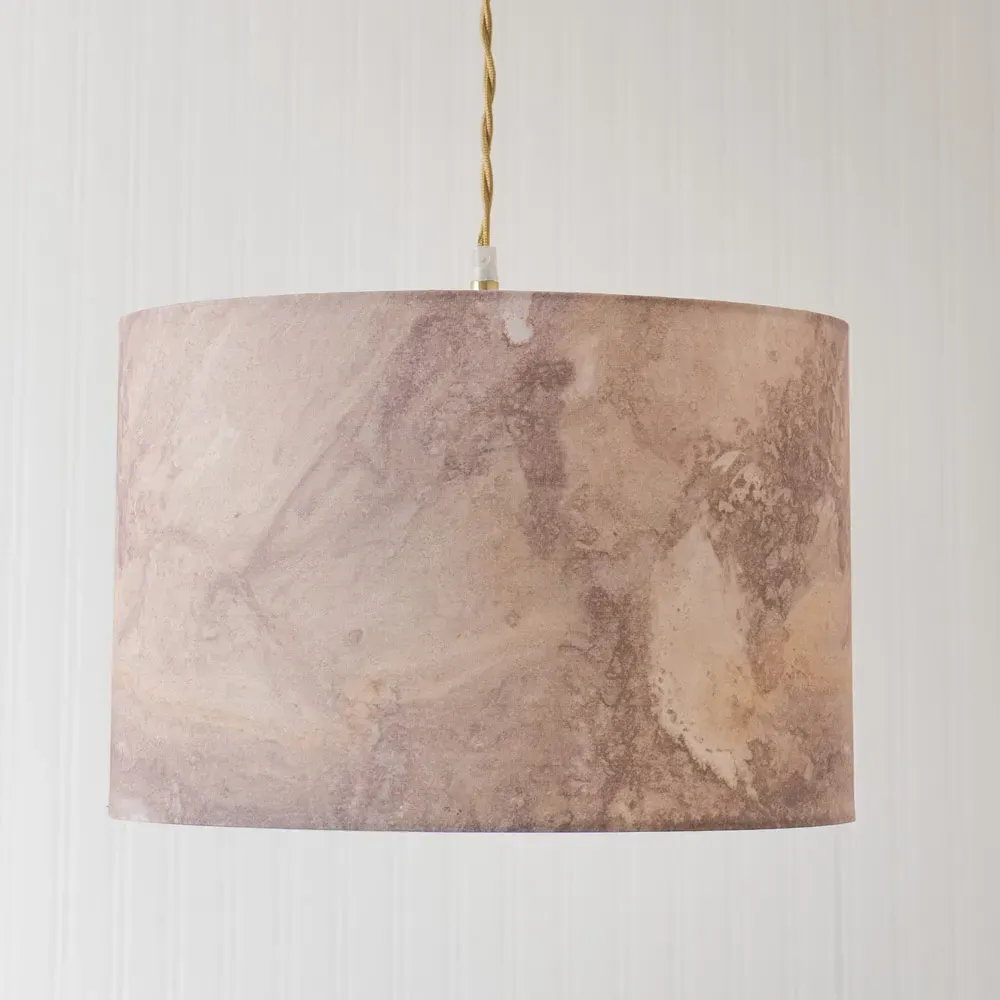Leanne Drum Ceiling Pendant Lamp Shade - Multi, Fabric
