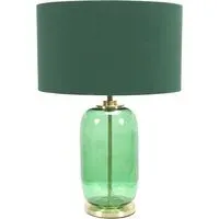 Leigh Reni LED Table Lamp - Forest Green, Glass