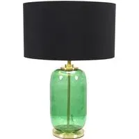 Leigh Reni LED Table Lamp - Forest Green, Glass
