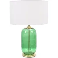 Leigh Reni LED Table Lamp - Forest Green, Glass
