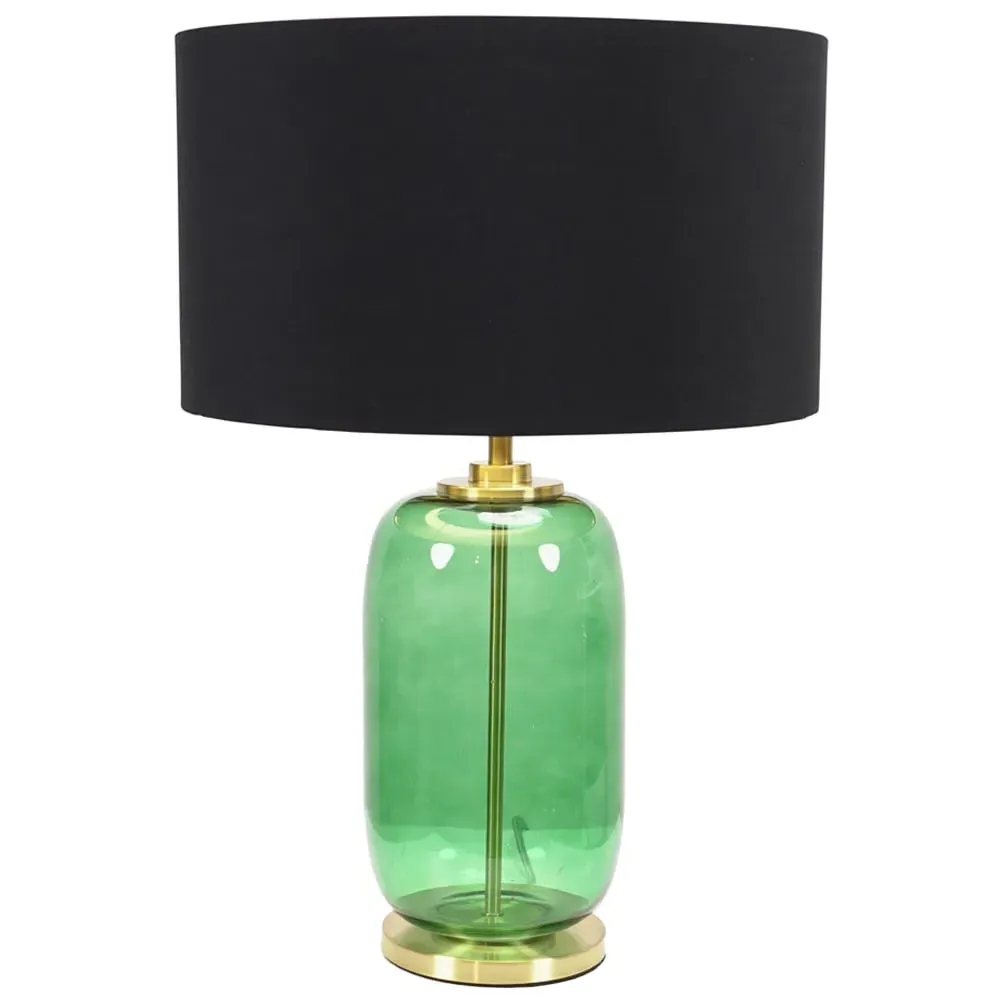 Leigh Reni LED Table Lamp - Forest Green, Glass