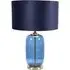Leigh Reni LED Table Lamp - Navy Blue, Velvet