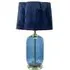 Leigh Scallop Shade LED Table Lamp - Navy Blue, Velvet