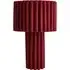 Lenny Drum Table Lamp with LED Bulb - Burgundy, Fabric