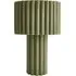 Lenny Drum Table Lamp with LED Bulb - Moss Green, Fabric