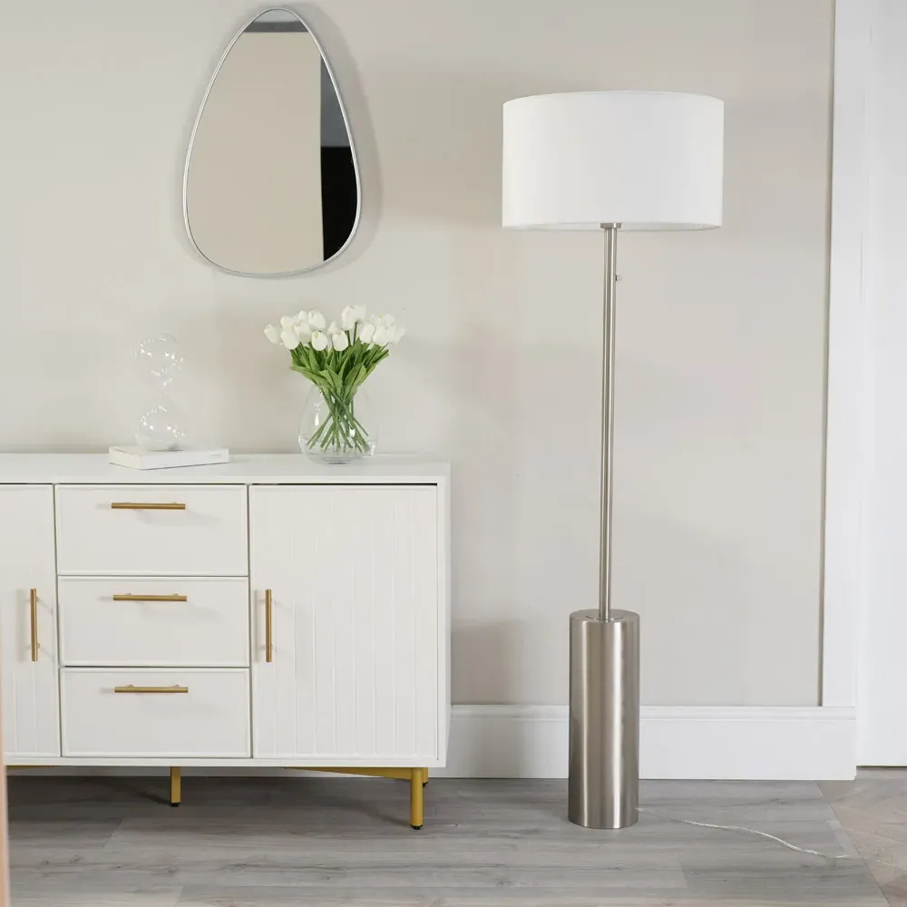 Lexy Dimmable Floor Lamp Base - Chrome