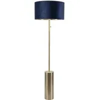 Lexy Dimmable Floor Lamp - Navy Blue, Velvet