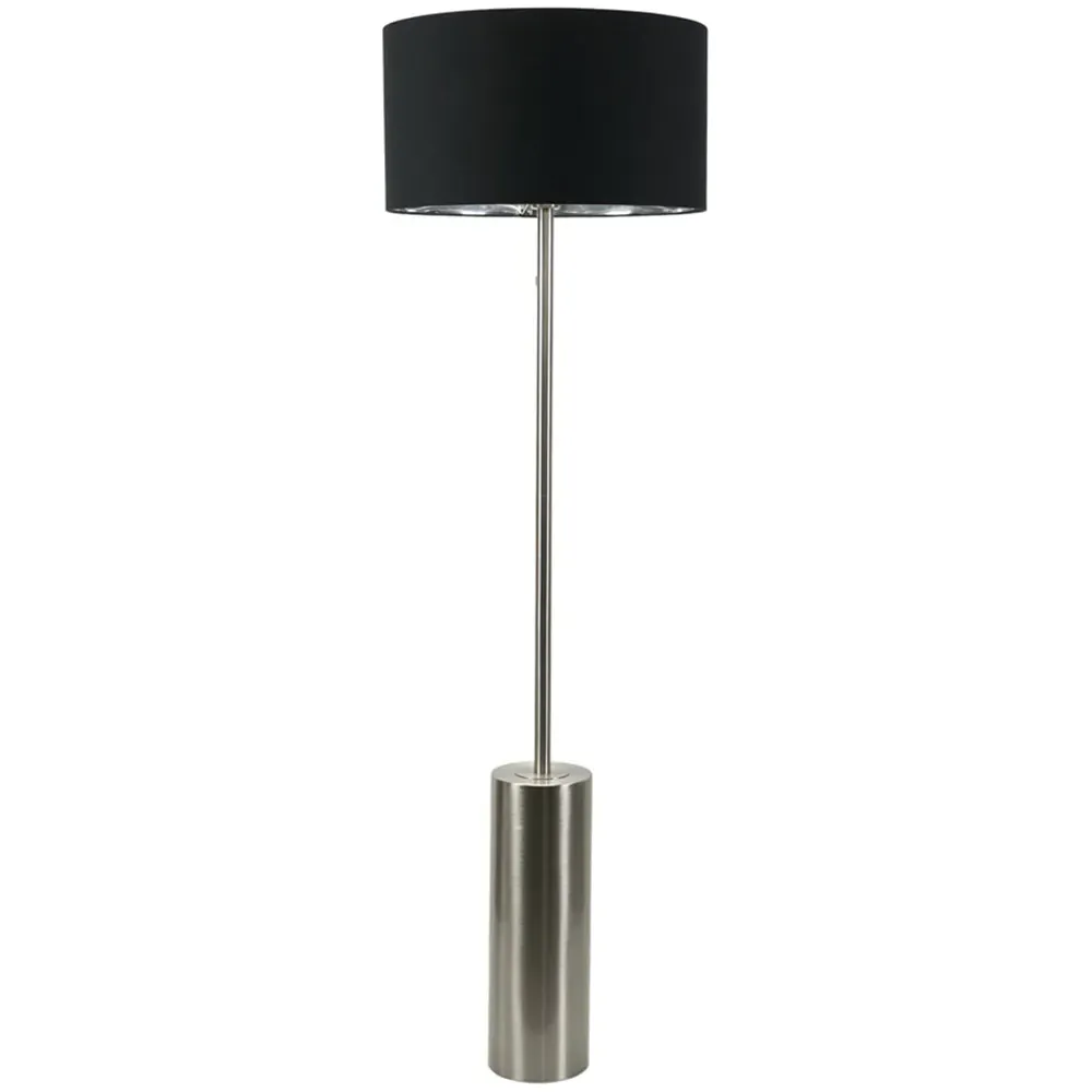 Lexy Dimmable LED Floor Lamp - Black, Chrome